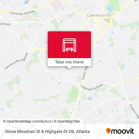 Mapa de Stone Mountain St & Highgate Dr Ob
