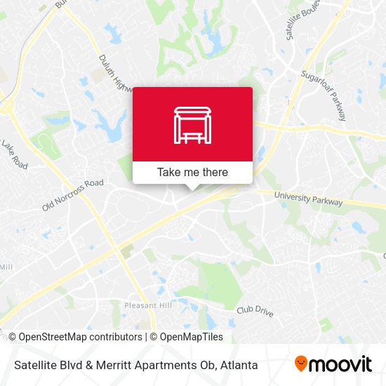 Mapa de Satellite Blvd & Merritt Apartments Ob