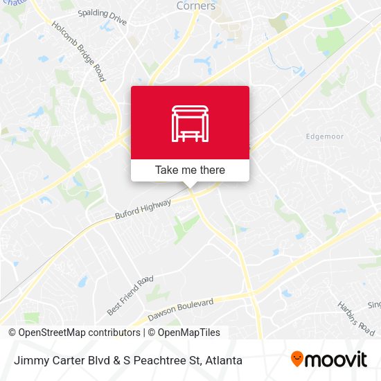 Jimmy Carter Blvd & S Peachtree St map
