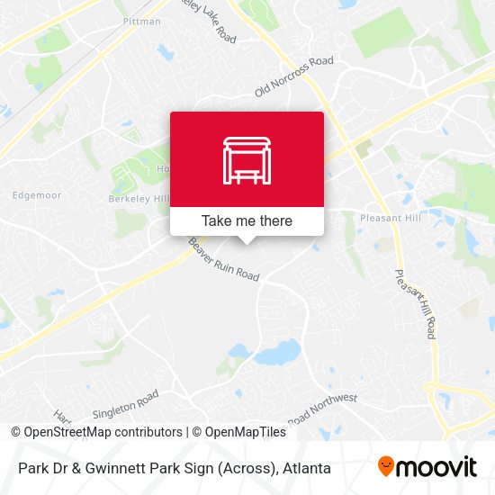 Park Dr & Gwinnett Park Sign (Across) map