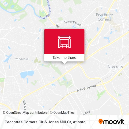 Peachtree Corners Cir & Jones Mill Ct map
