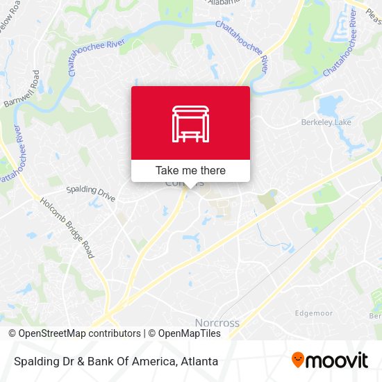 Spalding Dr & Bank Of America map