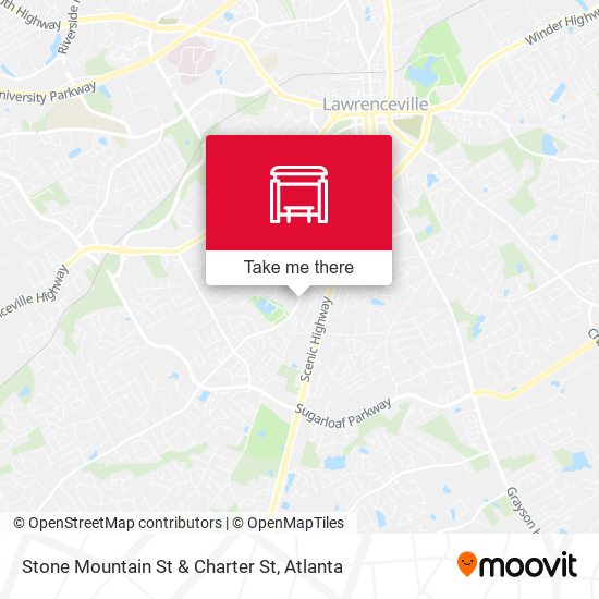 Stone Mountain St & Charter St map