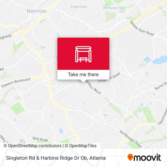 Singleton Rd & Harbins Ridge Dr Ob map