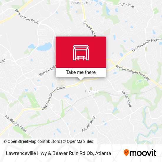 Lawrenceville Hwy & Beaver Ruin Rd Ob map