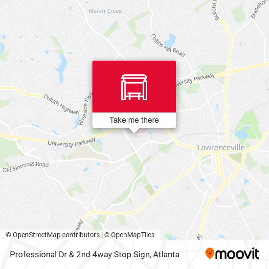 Mapa de Professional Dr & 2nd 4way Stop Sign