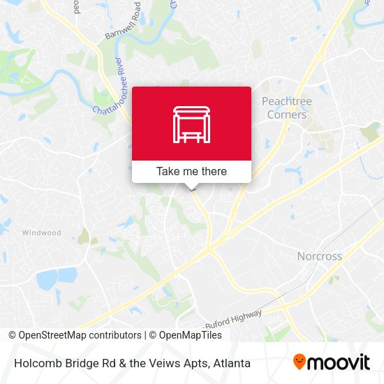 Mapa de Holcomb Bridge Rd & the Veiws Apts