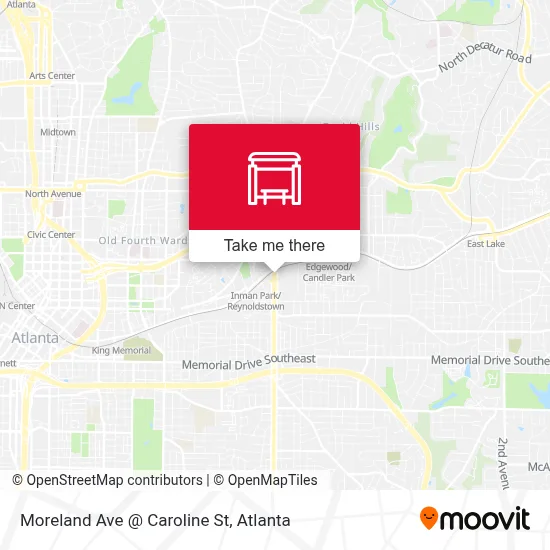 Moreland Ave @ Caroline St map