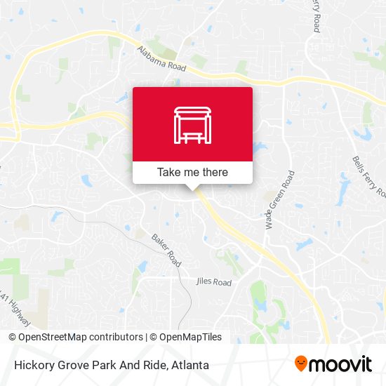 Hickory Grove Park And Ride map