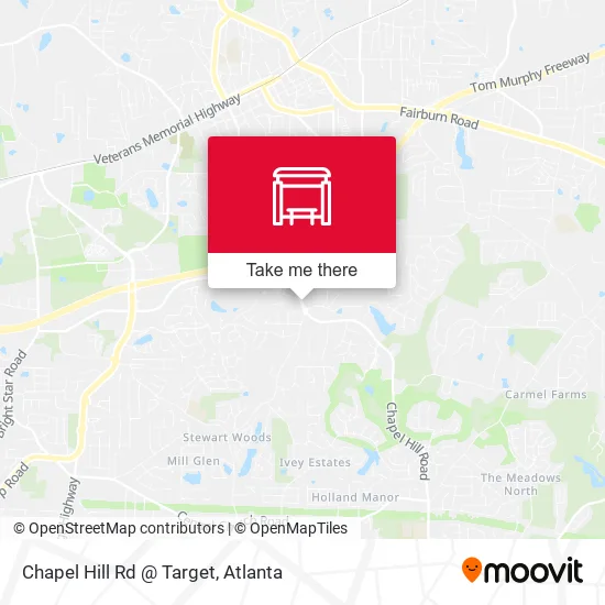 Chapel Hill Rd @ Target map