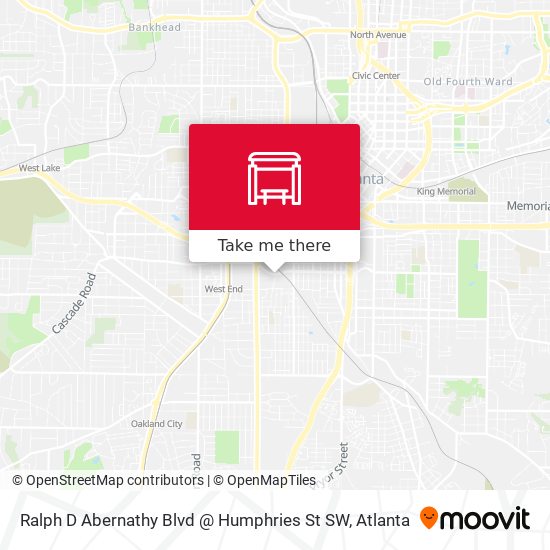 Ralph D Abernathy Blvd @ Humphries St SW map