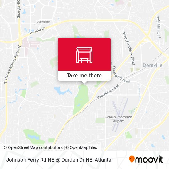 Johnson Ferry Rd NE @ Durden Dr NE map