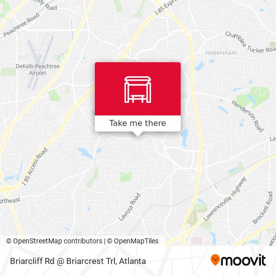 Briarcliff Rd @ Briarcrest Trl map