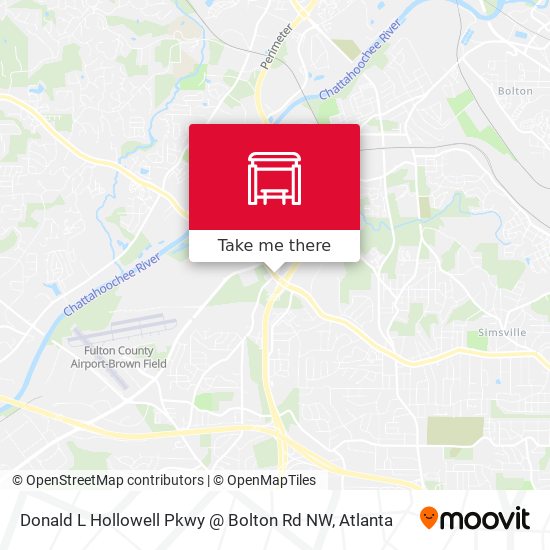 Mapa de Donald L Hollowell Pkwy @ Bolton Rd NW