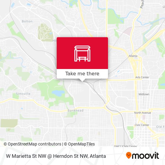 W Marietta St NW @ Herndon St NW map