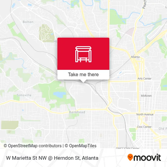 W Marietta St NW @ Herndon St map