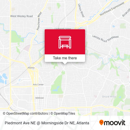 Piedmont Ave NE @ Morningside Dr NE map