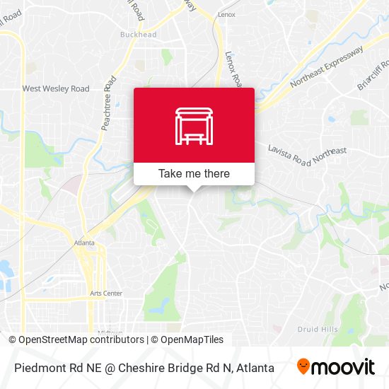 Mapa de Piedmont Rd NE @ Cheshire Bridge Rd N