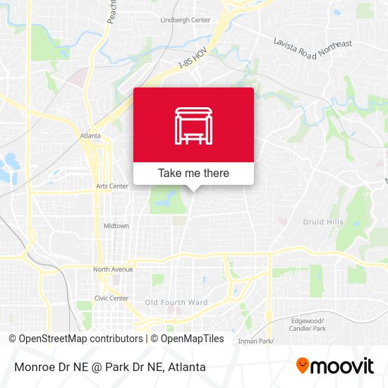 Monroe Dr NE @ Park Dr NE map