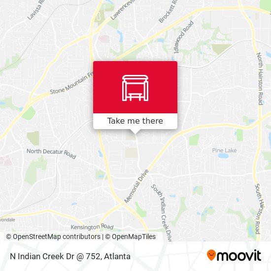 Mapa de N Indian Creek Dr @ 752