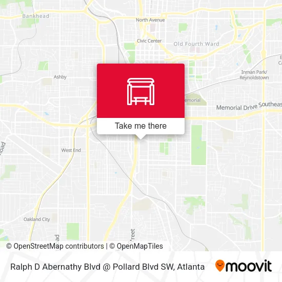 Mapa de Ralph D Abernathy Blvd @ Pollard Blvd SW