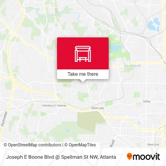 Joseph E Boone Blvd @ Spellman St NW map