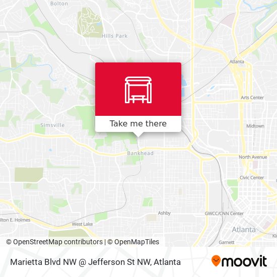 Mapa de Marietta Blvd NW @ Jefferson St NW