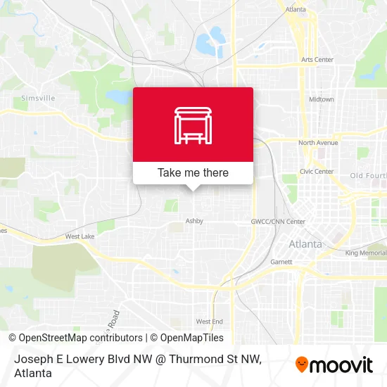 Joseph E Lowery Blvd NW @ Thurmond St NW map