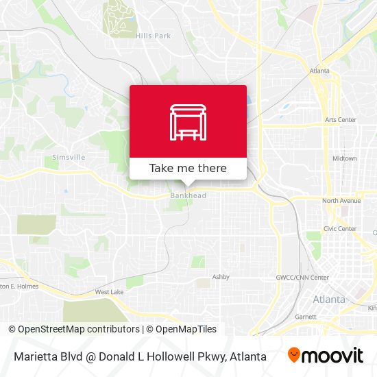 Marietta Blvd @ Donald L Hollowell Pkwy map