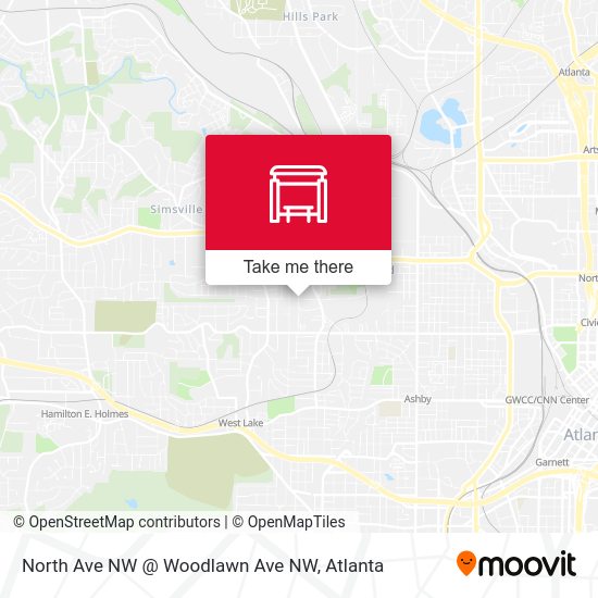 North Ave NW @ Woodlawn Ave NW map