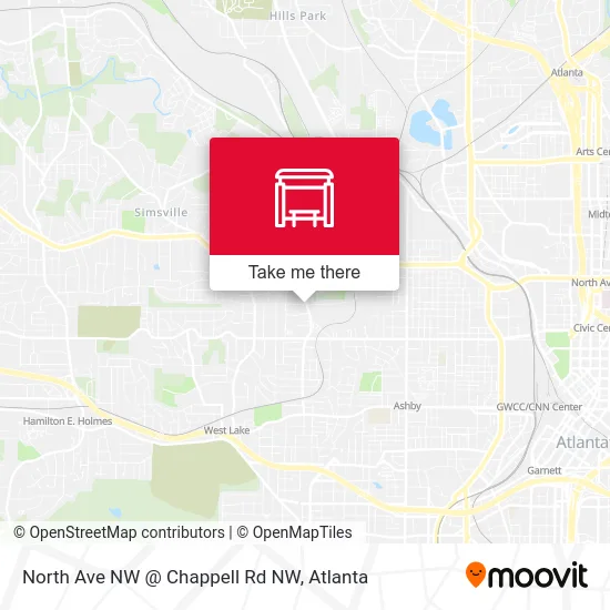 North Ave NW @ Chappell Rd NW map