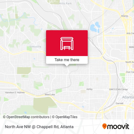 North Ave NW @ Chappell Rd map