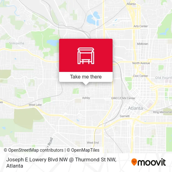 Joseph E Lowery Blvd NW @ Thurmond St NW map