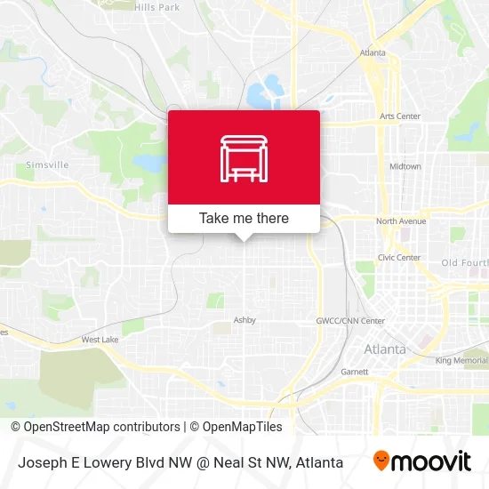 Joseph E Lowery Blvd NW @ Neal St NW map
