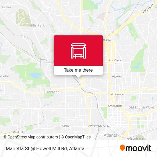 Marietta St @ Howell Mill Rd map