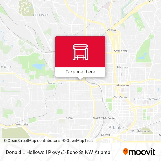 Donald L Hollowell Pkwy @ Echo St NW map