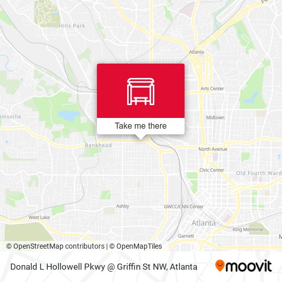 Donald L Hollowell Pkwy @ Griffin St NW map