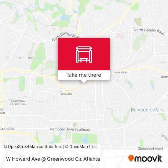 W Howard Ave @ Greenwood Cir map