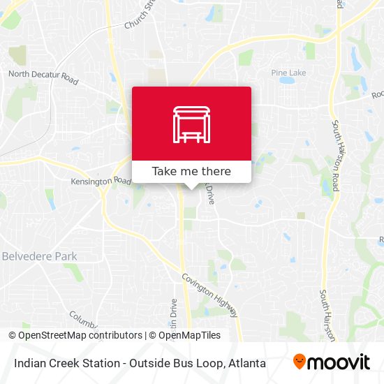 Indian Creek Station - Outside Bus Loop map