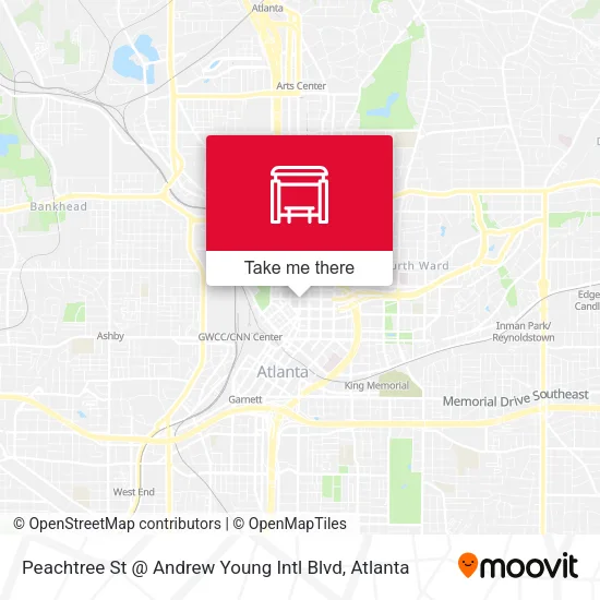 Mapa de Peachtree St @ Andrew Young Intl Blvd