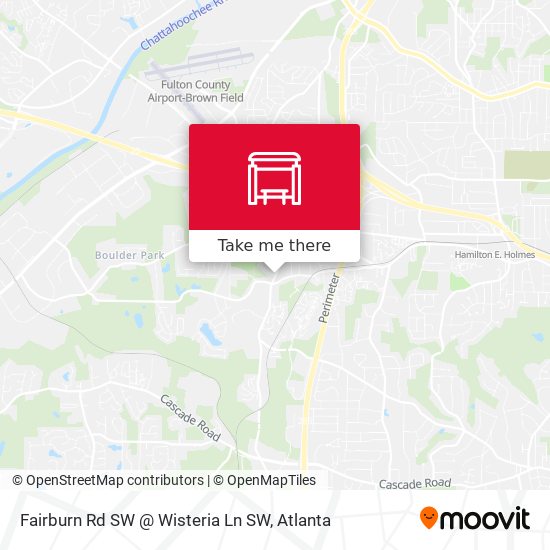 Mapa de Fairburn Rd SW @ Wisteria Ln SW