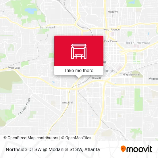 Mapa de Northside Dr SW @ Mcdaniel St SW