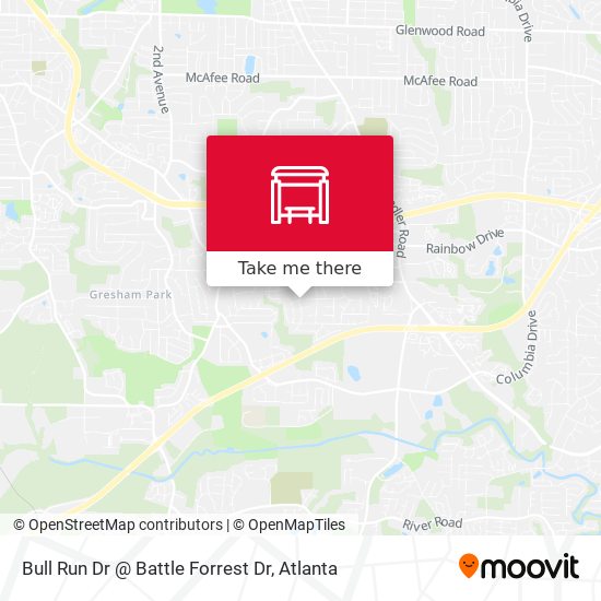 Bull Run Dr @ Battle Forrest Dr map