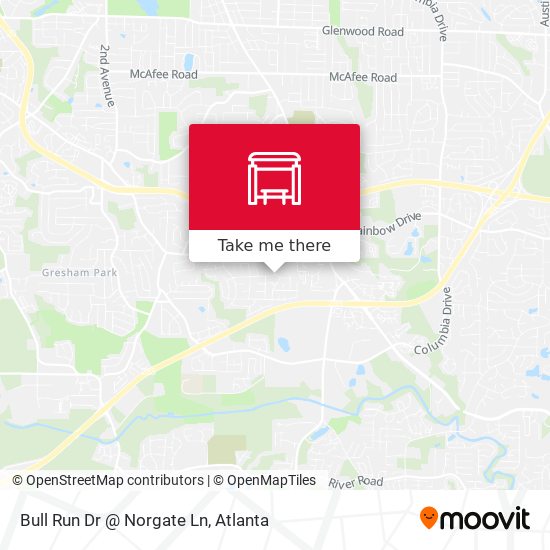 Mapa de Bull Run Dr @ Norgate Ln