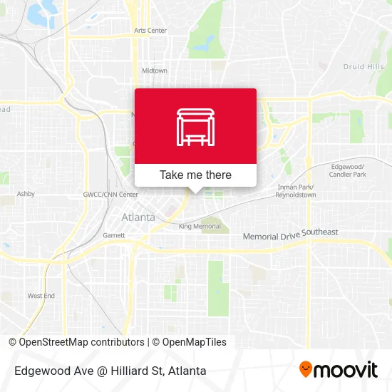 Mapa de Edgewood Ave @ Hilliard St