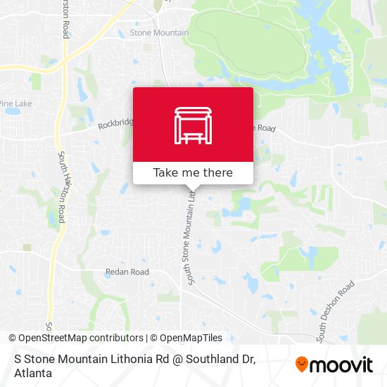 Mapa de S Stone Mountain Lithonia Rd @ Southland Dr