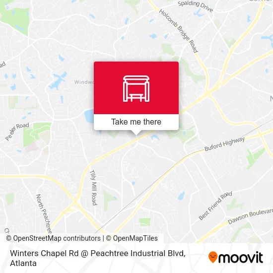 Winters Chapel Rd @ Peachtree Industrial Blvd map
