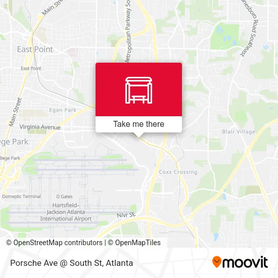 Mapa de Porsche Ave @ South St