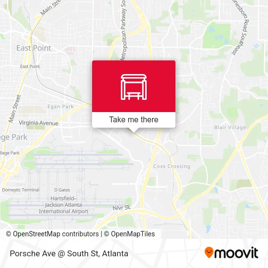 Mapa de Porsche Ave @ South St