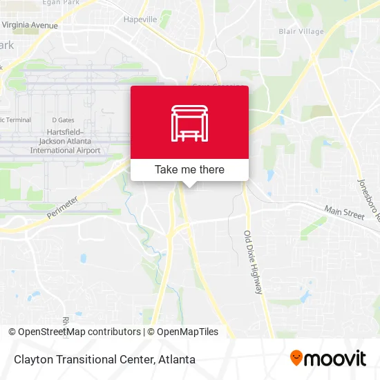 Clayton Transitional Center map